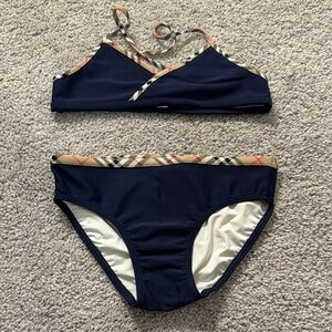 Burberry Kids Swim Bikini - Navy and Plaid